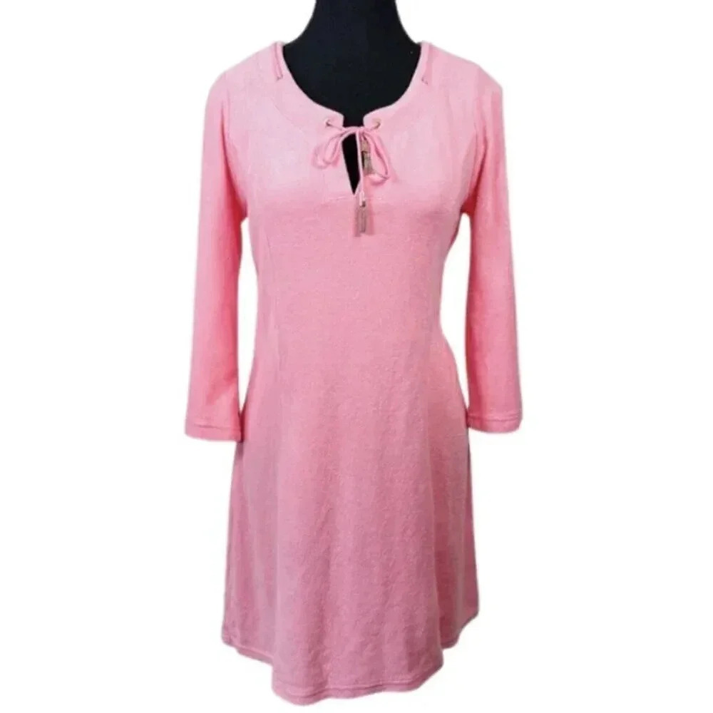 Juicy Couture Womens Size Medium Fleece Lace Up Mini Dress